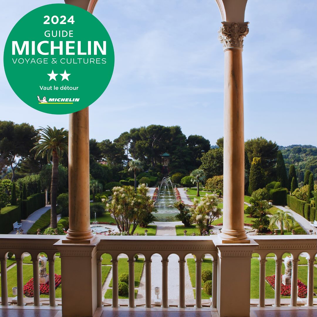 explorenca's tweet photo. 📣L'édition 2024 du @guideMichelinFR Voyage & Culture a attribué 2⭐️aux jardins de la Villa Ephrussi de Rothschild 🌸!
Cette distinction récompense la beauté de ses jardins & son engagement à offrir une expérience culturelle qui “vaut le détour”.
#ExploreNiceCotedAzur #SJCF https://t.co/qJEkbCaVc8