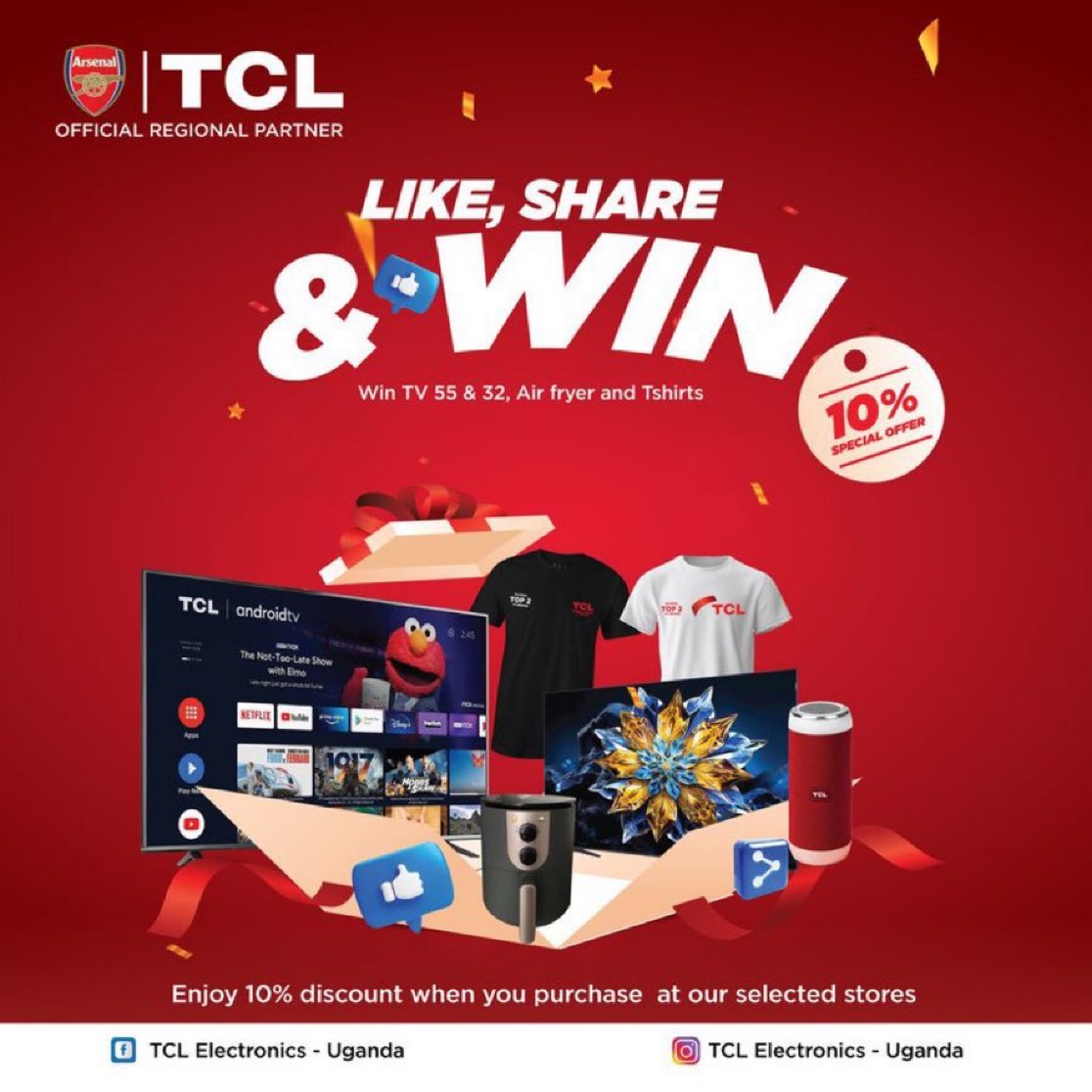 Jovajovelet's tweet image. Win a 55 inch tv with TCL when you buy electronics with them, take a video and post it on Instagram and Facebook. When you get more likes and sharing, you will definitely win 🥳🥳 #TCLElectronics, #TCLInspireGreatness
