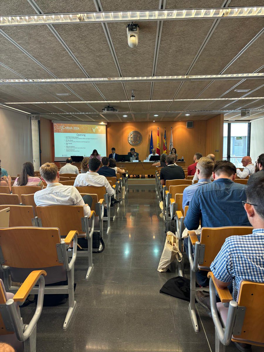 We’re excited to kick off the 6th International Conference on Advanced Research Methods and Analytics (CARMA)! #CARMA2024🎓🔛
<a href="/adeupv/">ADE UPV</a> <a href="/UPV/">Universitat Politècnica de València</a>