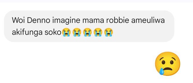 Githurai kuna watoto wanangoja mama yao akuje na unga awapikie supper kumbe amepigwa risasi akitoka soko. SURELY mama soko amekosea nani?