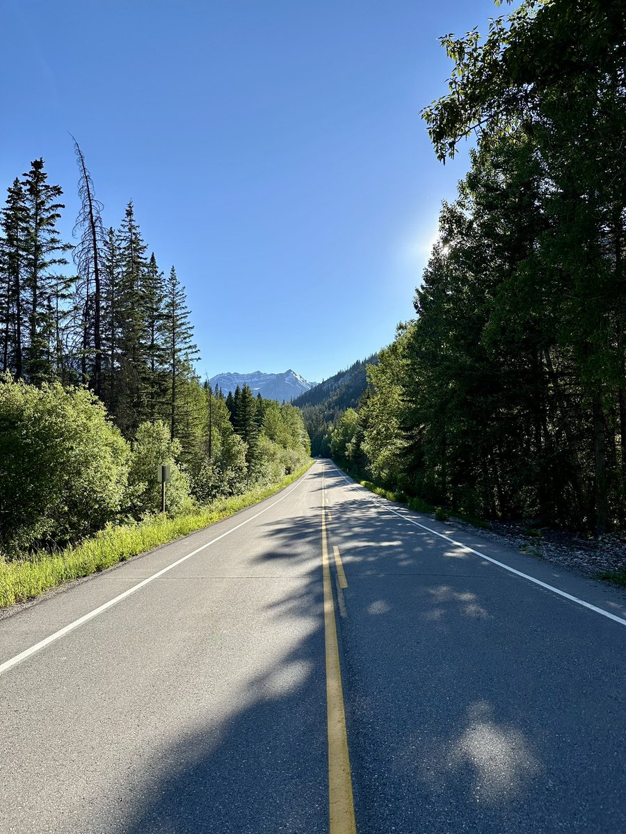 The sun has set on the spring car-free Bow Valley Parkway experience ✨🚲Thanks <a href="/BanffNP/">Banff National Park, Parks Canada</a> for a wonderful season of riding side-by-side with friends, listening to the birdsong, and simply enjoying the open road without the worry of 🚗s. Can’t wait for another spin in September 🍂