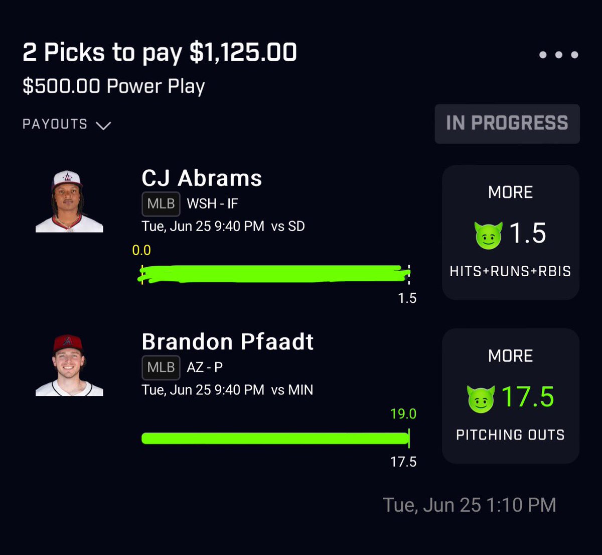 $50 to 5 people that like &amp; retweet ❤️👇 cash the free play for $1,125.00 ✅

Off to the next. 
#gamblingx