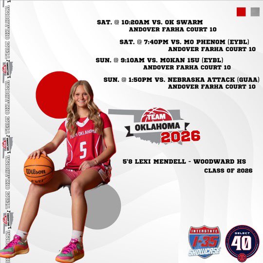 Come check us out in Wichita this weekend!!
<a href="/TeamOKGirlsBB/">Team Oklahoma Girls Basketball</a> 
<a href="/Radomski14/">Jason Radomski</a>