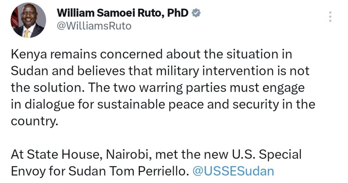 Ruto 15 days ago