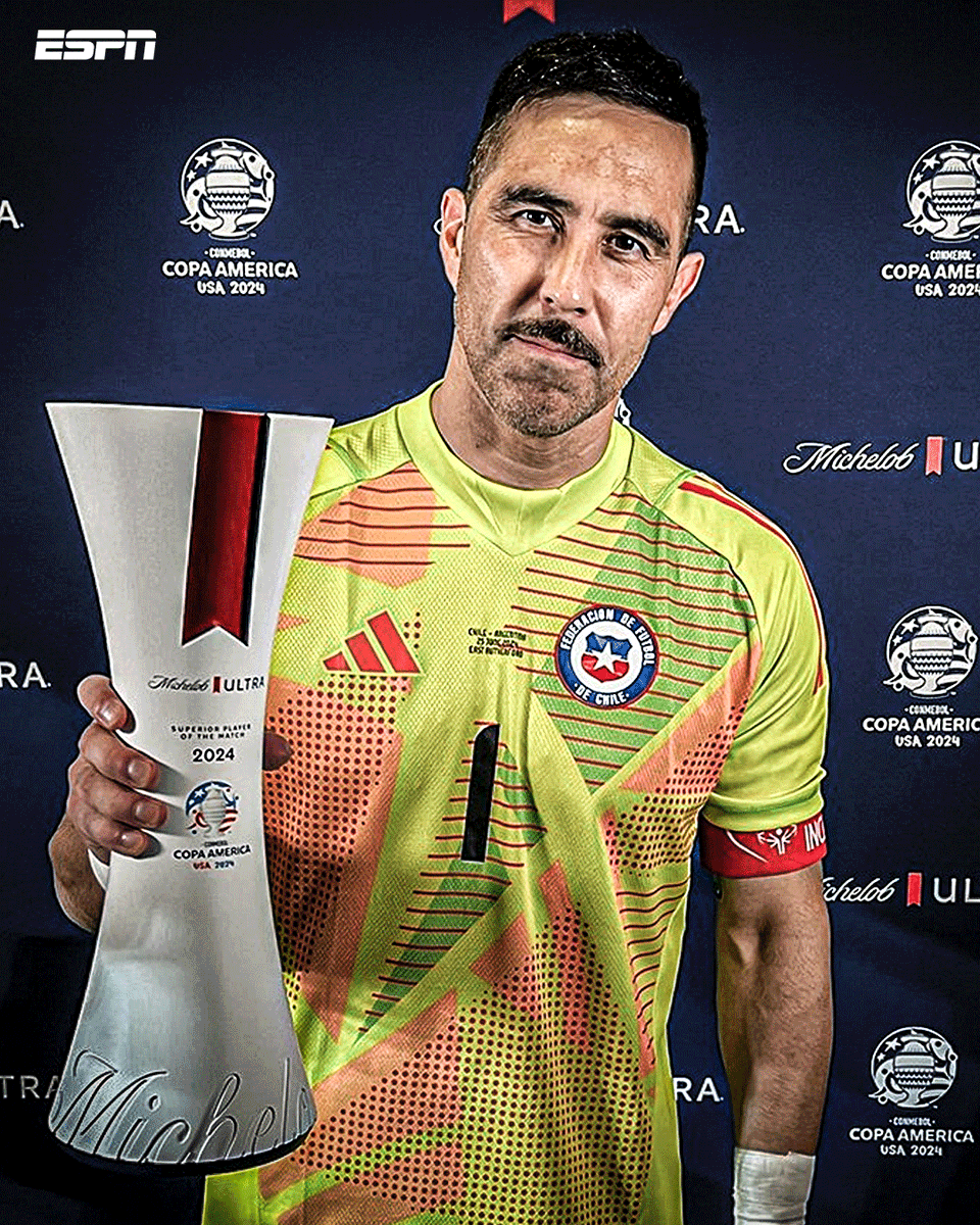 🏆 Claudio Bravo fue elegido el MVP del duelo entre Argentina y Chile por la #CopaAmérica. 

¿Estás de acuerdo?

📸 <a href="/CopaAmerica/">CONMEBOL Copa América™️</a>