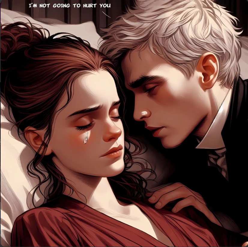 Dregifts's tweet photo. «Manacled» Chapters 20-22
by SenLinYu

#manacled #dramione #dramiona #dramioneart #dracomalfoy #draco #dracotok #hermionegranger #malfoy #gryffindor #slytherin #harrypotter #dramionefanart #драмиона #гаррипоттер #драмионафанфики #ai #aiart #manacledbook https://t.co/0N7frV6rIv