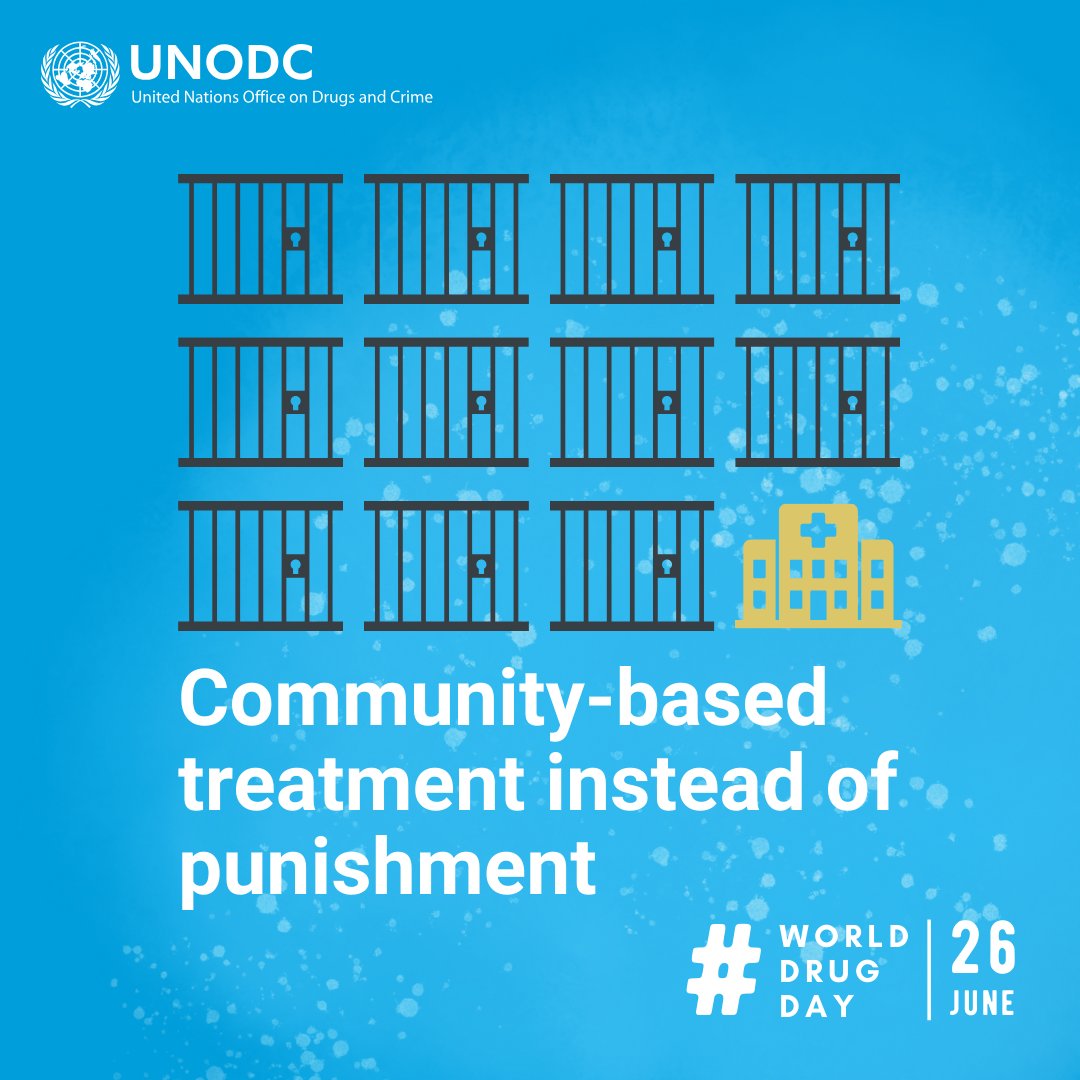 UNAIDS's tweet image. This #WorldDrugDay, we join @UNODC's call to promote community-based services as effective alternatives to punishment of people who use drugs.

Let's #SupportDontPunish!
