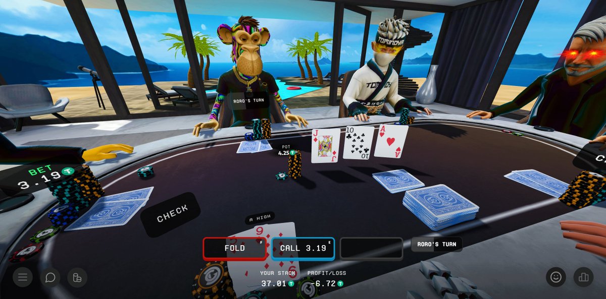 The $BAG City Community Beta Test <a href="/DecentralGames/">Decentral Games</a> 😎  

✔️ Smooth UI/sign up &amp; play  
✔️ Graphics look/feels phenomenal
✔️ A selection of different poker venue themes
✔️ Trendy selection of meme coin avatars 

It felt good knowing it all went down at Bag.Win 💰🔥