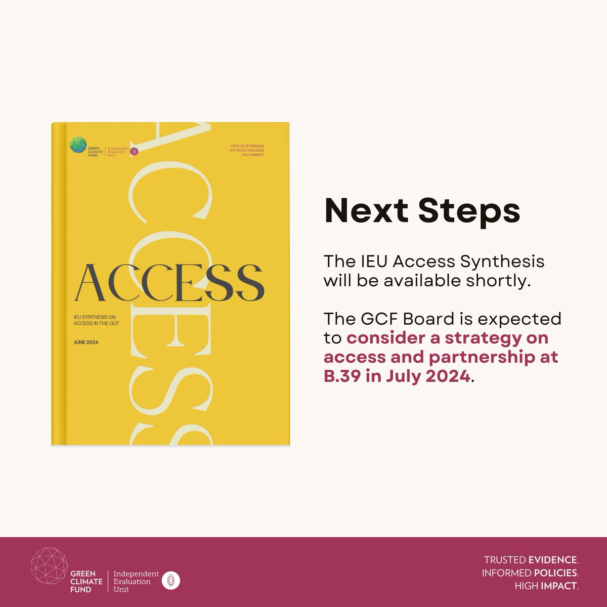 Access to climate finance is crucial for addressing the climate emergency. While GCF remains committed to supporting vulnerable countries, challenges persist.

🎙️ Check out key highlights from this June's IEU Learning Talk and stay tuned for the IEU Access Synthesis: