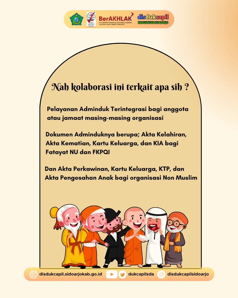 dukcapilsda's tweet photo. Kerja sama dengan 5 organisasi keagamaan di Sidoarjo https://t.co/NWgqD3Fckb