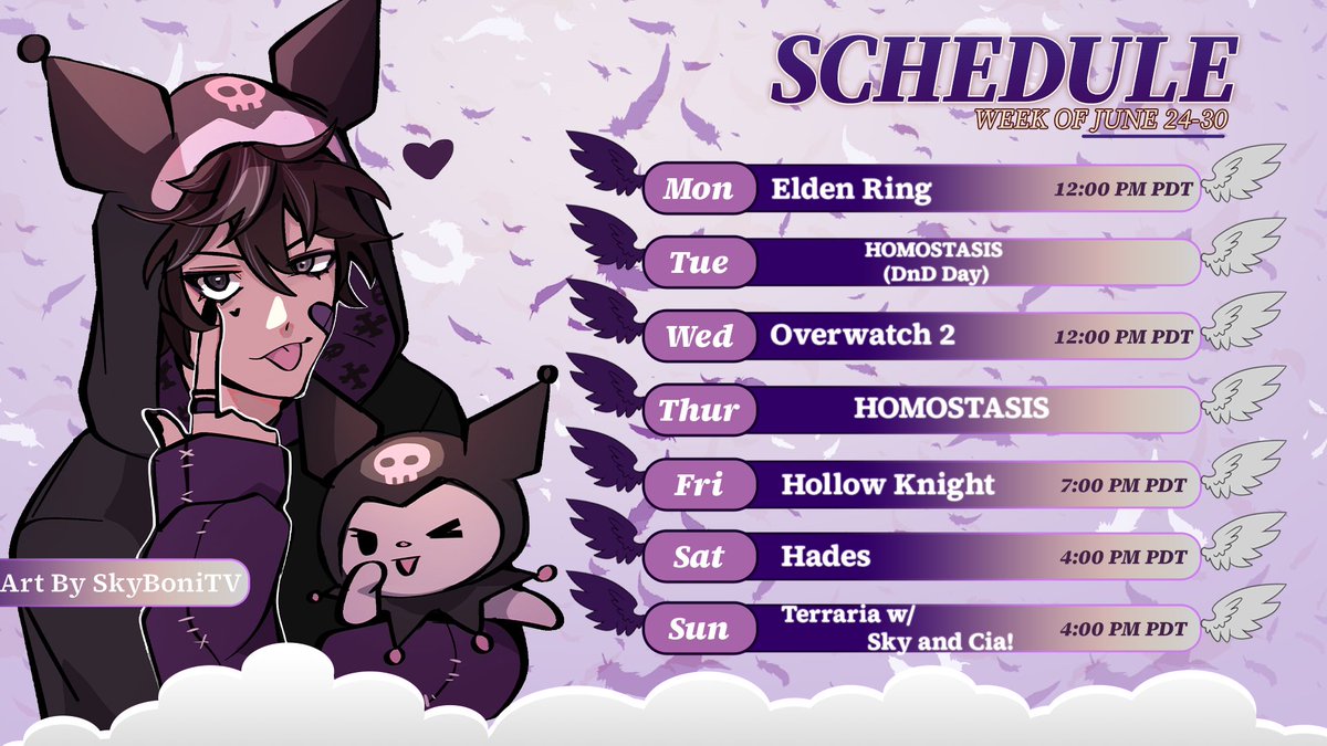 ToniBeelzenef's tweet photo. Yiiiippeeee!🪽New Schedule Alert!💜

General: #ToniBArt 
🎨: #ToniBeelzenefClips
🎬: #ToniBClips 
🔞: #ToniBSus https://t.co/jWvS5zZSSX