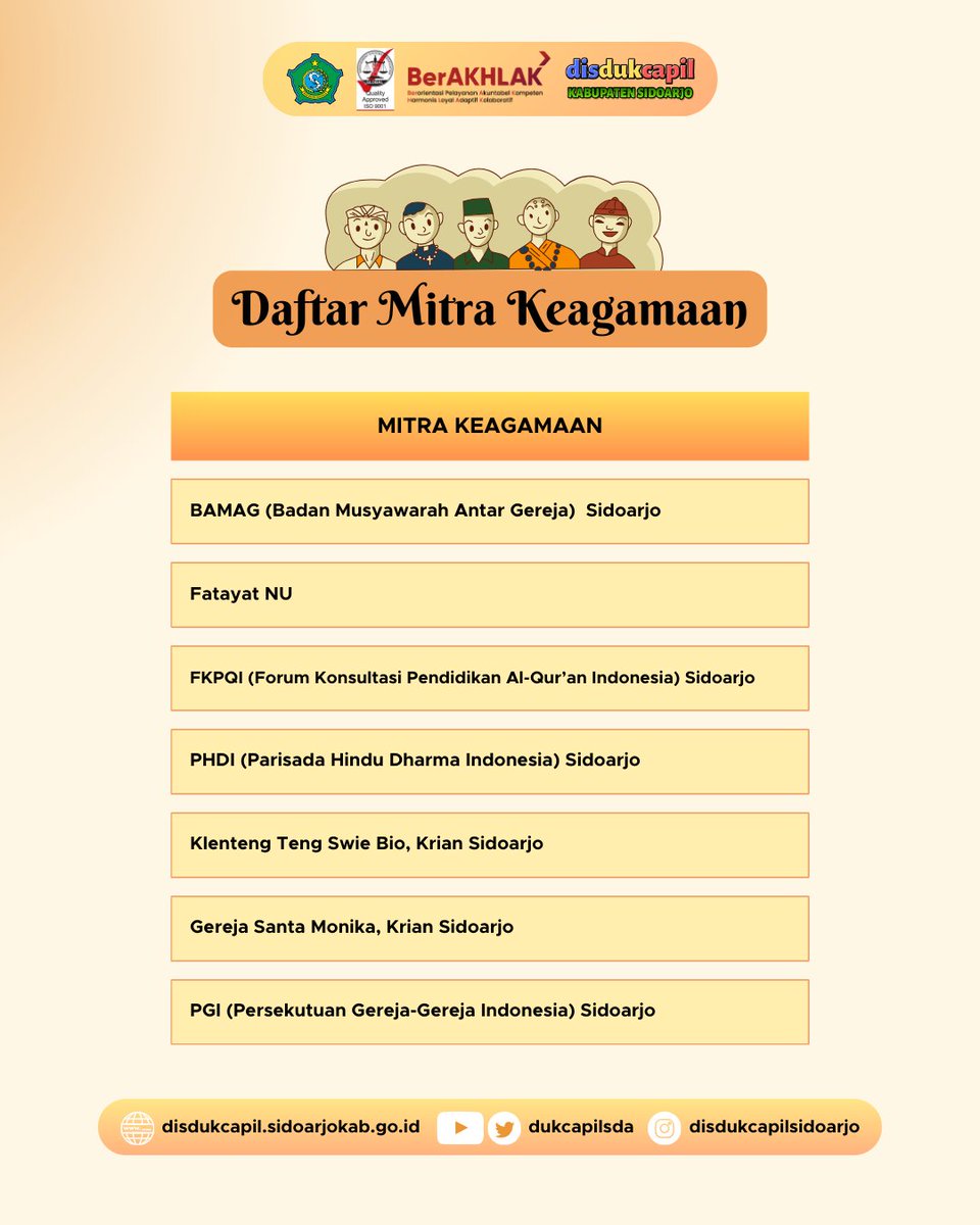 dukcapilsda's tweet photo. Kerja sama dengan 5 organisasi keagamaan di Sidoarjo https://t.co/NWgqD3Fckb