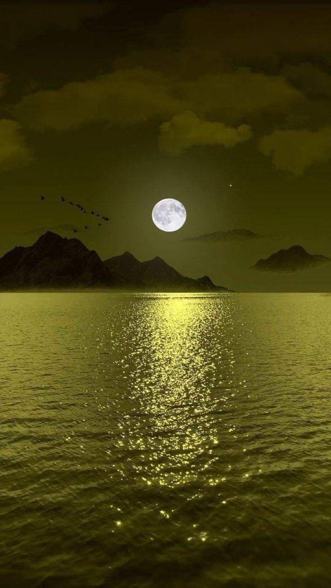 M1ONLOVER's tweet photo. Moon reflection. https://t.co/HQljZJ0nUX