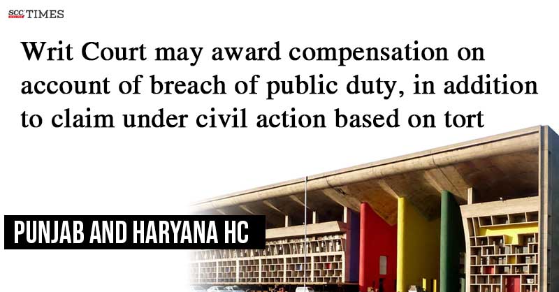 scconline_'s tweet photo. Writ Court may award compensation on account of breach of public duty, in addition to claim under civil action based on tort: Punjab and Haryana HC
#PunjabandHaryanaHighCourt #CivilLaw #compensationclaim #Electrocutioncase #JusticeVinodSBharadwaj #tort #WritCourt #scconline