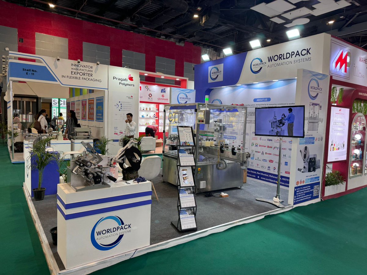 WORLDPACKSYSTEM's tweet image. 🌟 Our Stall at Cosmohome Tech Expo, Pragati Maidan, Delhi!

Join us if you&apos;re nearby; we&apos;ll be here until tomorrow.

📍 Location: Hall H5, Stall E13
📅 Date: June 26 - 27

🌐 worldpackmachines.com  
📧 contact@worldpackmachines.com  

#cosmohometech #expo #cosmetics #labeling