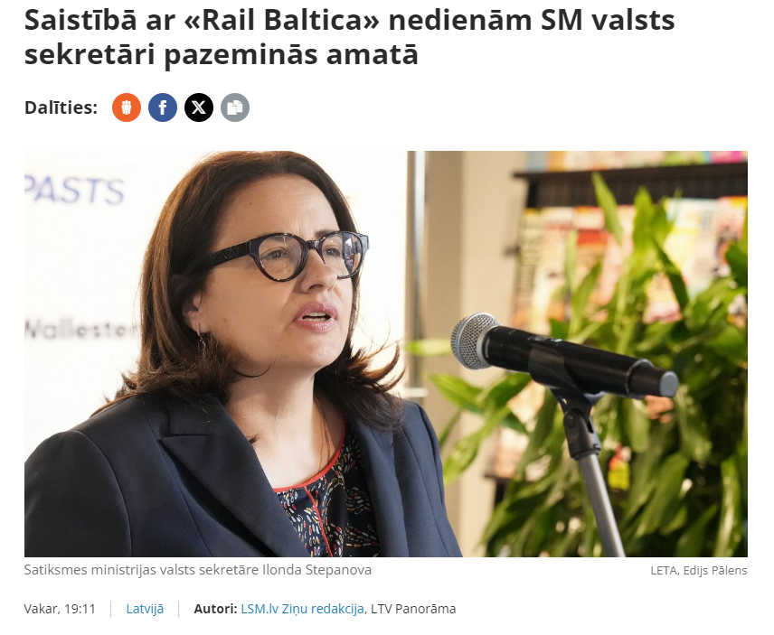 jautaa_veel's tweet photo. Rail Baltica gadiem ilgstošo noziedzīgo nolaidību "sabiedriskais" medijs dēvē par nedienām. Turklāt pie tām vainīgs esot nevis LTV gandrīz pastāvīgi dzīvojošais ilggadīgais Rail Baltica līderis Briškens, bet kāda sekretāre. https://t.co/rhn0l6q85l