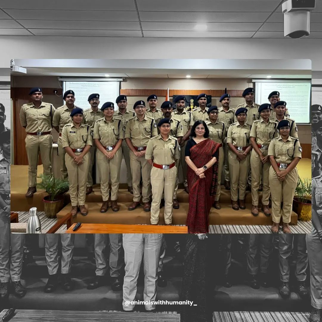TeamAWH's tweet photo. In a pioneering effort to improve animal welfare and increasing animal cruelty cases in Madhya Pradesh, Animals With Humanity coordinated a significant training workshops with Special Director General Training Police Madhya Pradesh focused on legal cases related to animal cruelty https://t.co/XpkK1britI