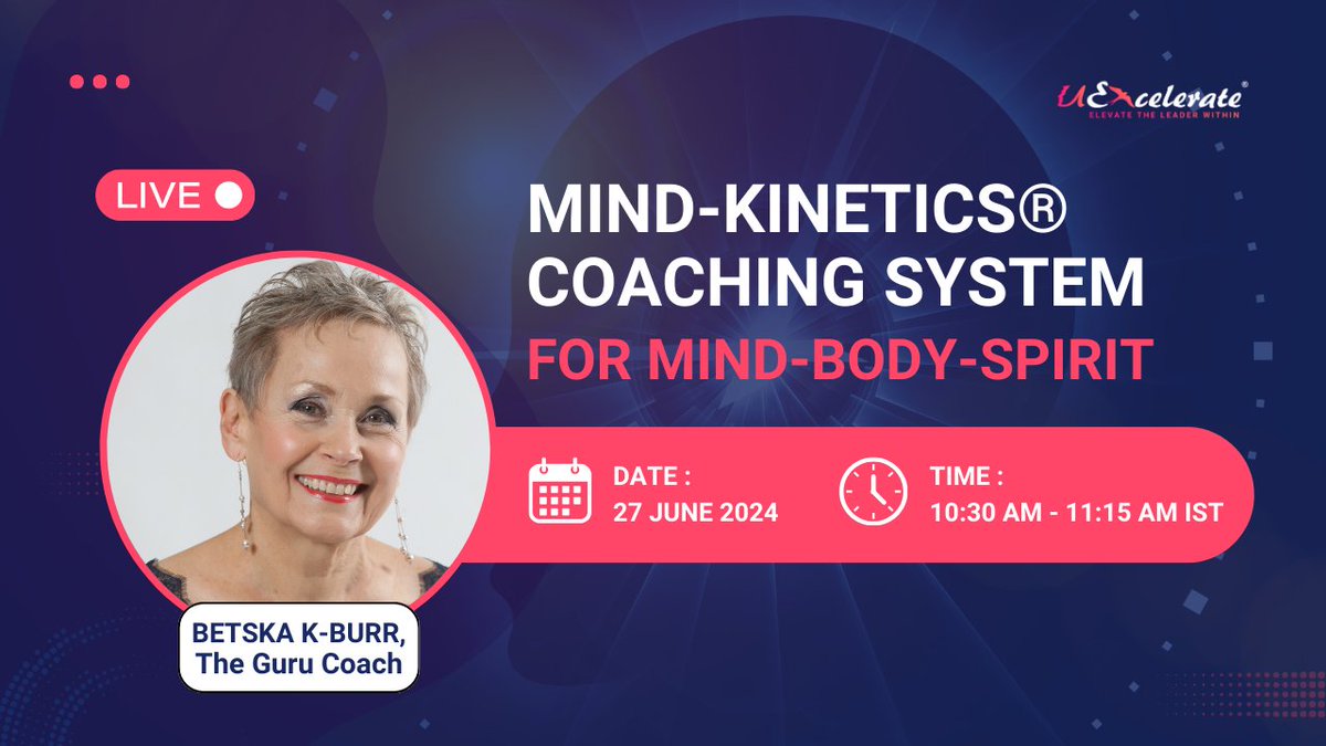 Join us for a live session with <a href="/BetskaKBurr/">Betska K-Burr</a>, 𝗧𝗵𝗲 𝗚𝘂𝗿𝘂 𝗖𝗼𝗮𝗰𝗵.

𝗗𝗮𝘁𝗲: 𝟮7𝘁𝗵 𝗝𝘂𝗻𝗲, 𝟮𝟬𝟮𝟰
𝗧𝗶𝗺𝗲: 𝟭𝟬:𝟯𝟬 𝗔𝗠 𝗜𝗦𝗧

Register here: lnkd.in/gdwM_iKn

#uExcelerate #Coaching #LiveSession