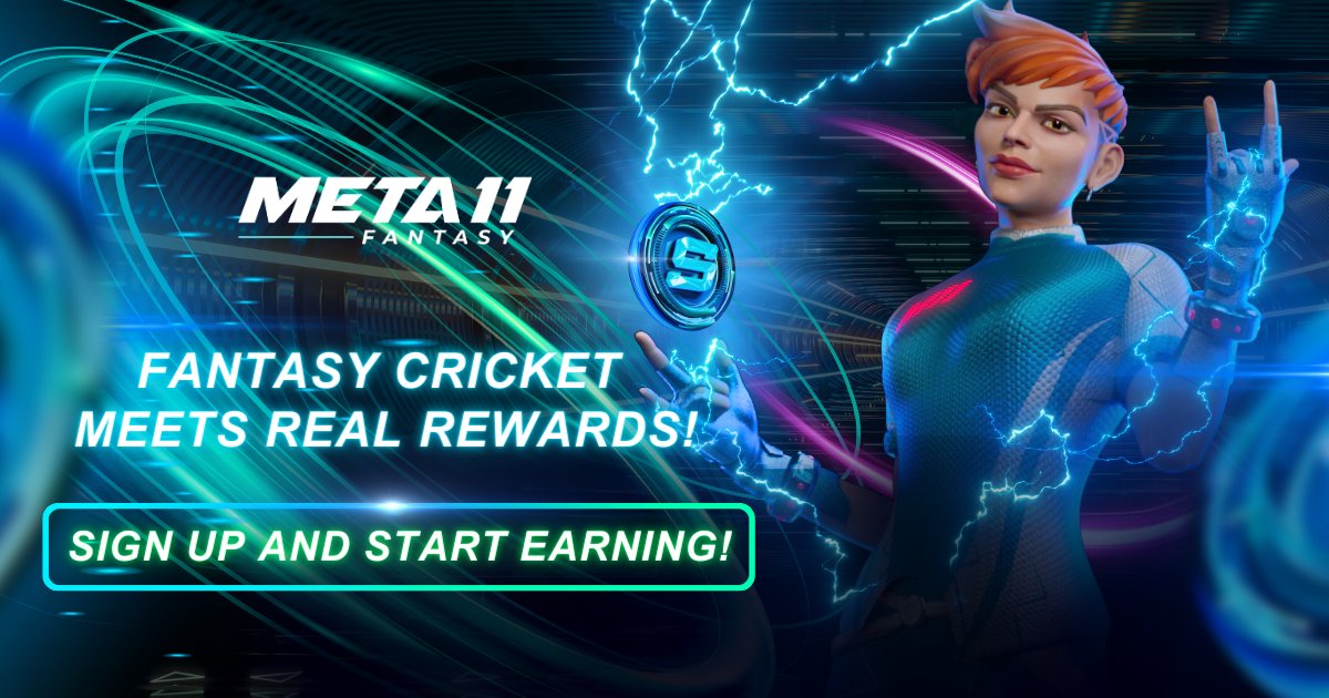 Meta11official's tweet photo. โก๏ธ Fantasy Cricket meets real rewards with META11! Sign up now and start earning big! Jump into the action today at https://t.co/JSga9WQb6S & follow @SPRTS_token for more updates on this ground breaking utility token ๐ #META11 #FantasyCricket #Rewards #Gaming #Blockchain ๐๐ฎ https://t.co/vVfbnZCtXP