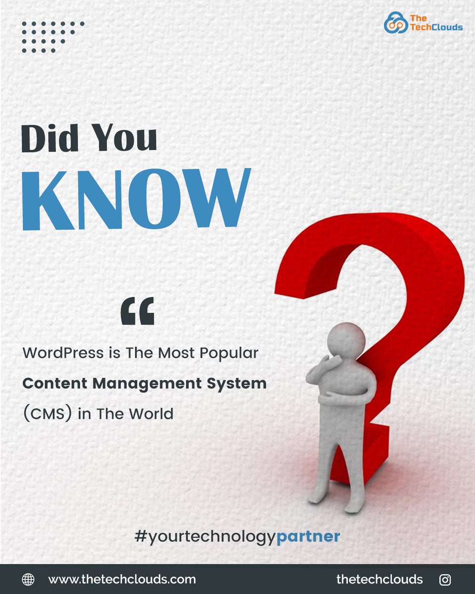 thetechclouds's tweet image. Did you know, WordPress is The most popular content management system in the world? 🌟 With over 40% of the web powered by WordPress, it’s the top choice for businesses and individuals.

Follow @thetechclouds for more tips!

#wordpress #wordpresswebsites #contentmanagment