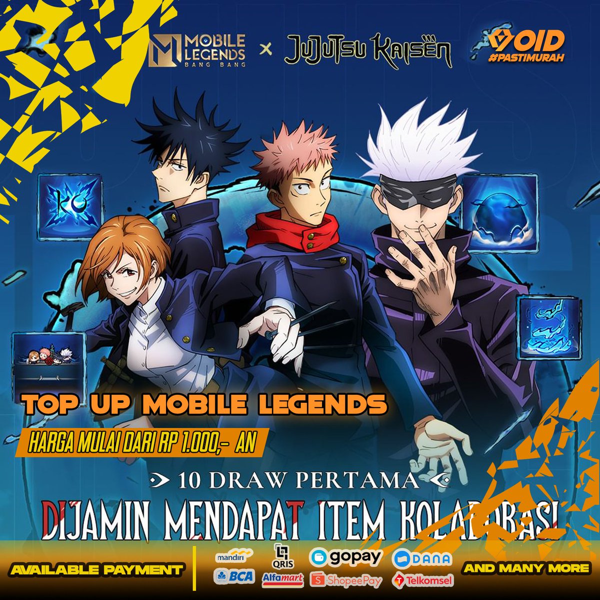 voidgameid's tweet photo. TopUp Mobile Legends - WDP Hanya Rp 26.730,- dengan promo #PastiMurah dari VoidGame ๐ฑ
Tunggu apalagi? Yukk top up sekarang ๐๐ป
https://t.co/kdJmfVabg2
Pasti Murah Harganya, Nge-Game Makin Asyik.
#MLBB #MLBBID #MOBILELEGENDS #MobileLegendsBangBang
#ZHUXIN #topupmobilelegends https://t.co/I2jgBeZIEO