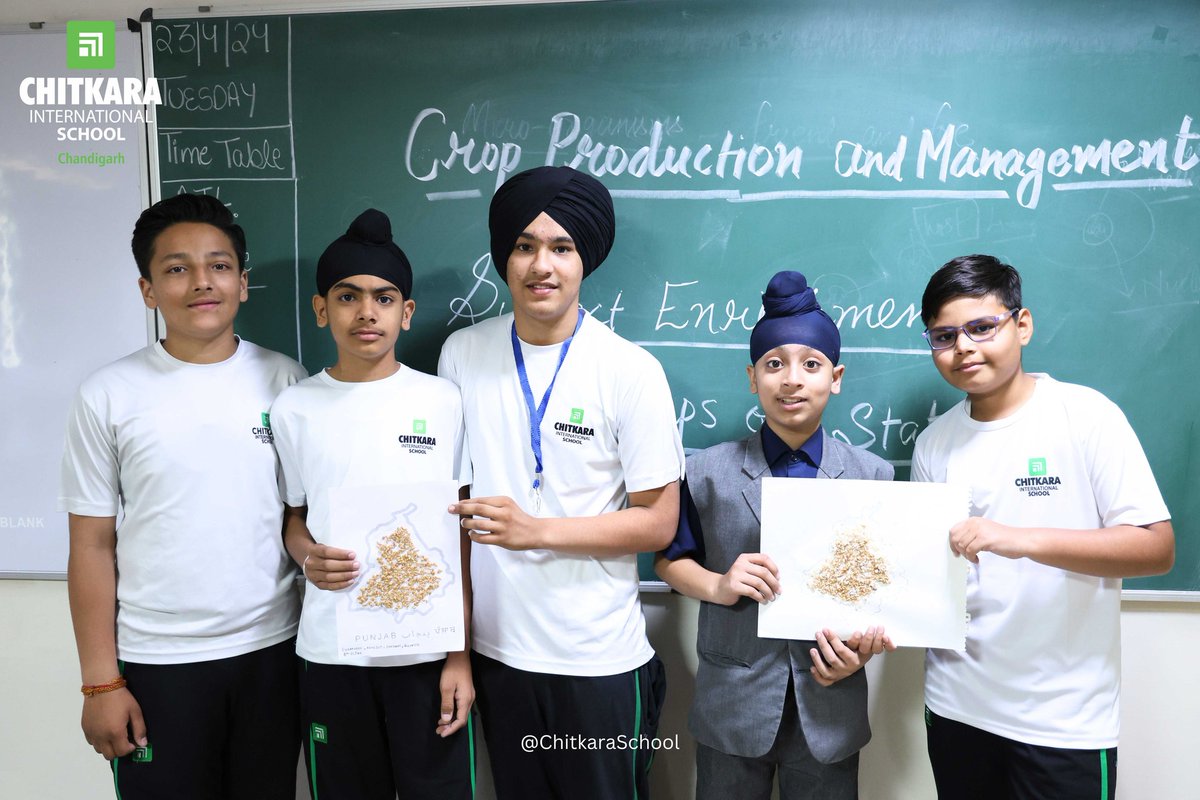 chitkara_school's tweet image. Chitkara International School conducts a hands-on activity for students of Grade 8, to help them explore agricultural diversity

#CIS #activity #Scienceactivity #ChitkaraInternaionalSchool #cropproduction #cropmanagement #discover #cultures