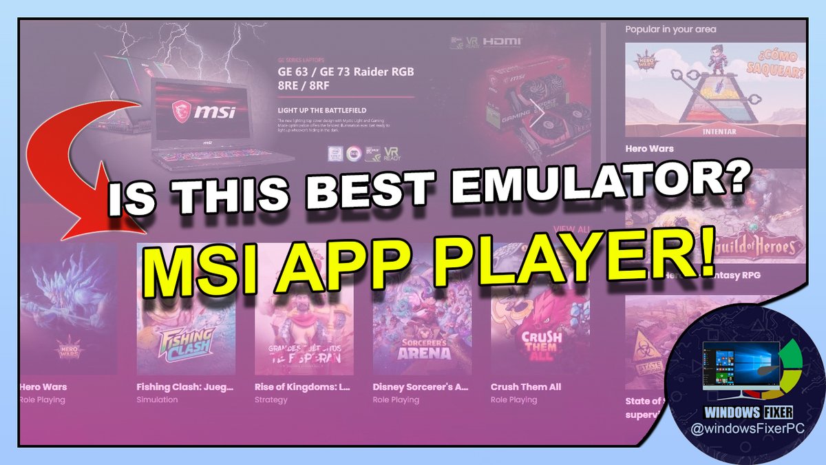 FixerWindows's tweet image. MSI App Player: Better Than Your Current Emulator? [ Suggest Game for Co... youtu.be/mSJjcFytfzE?si… #Msiappplayer #emulator #techsupport #Amd #ryzen #bluestack