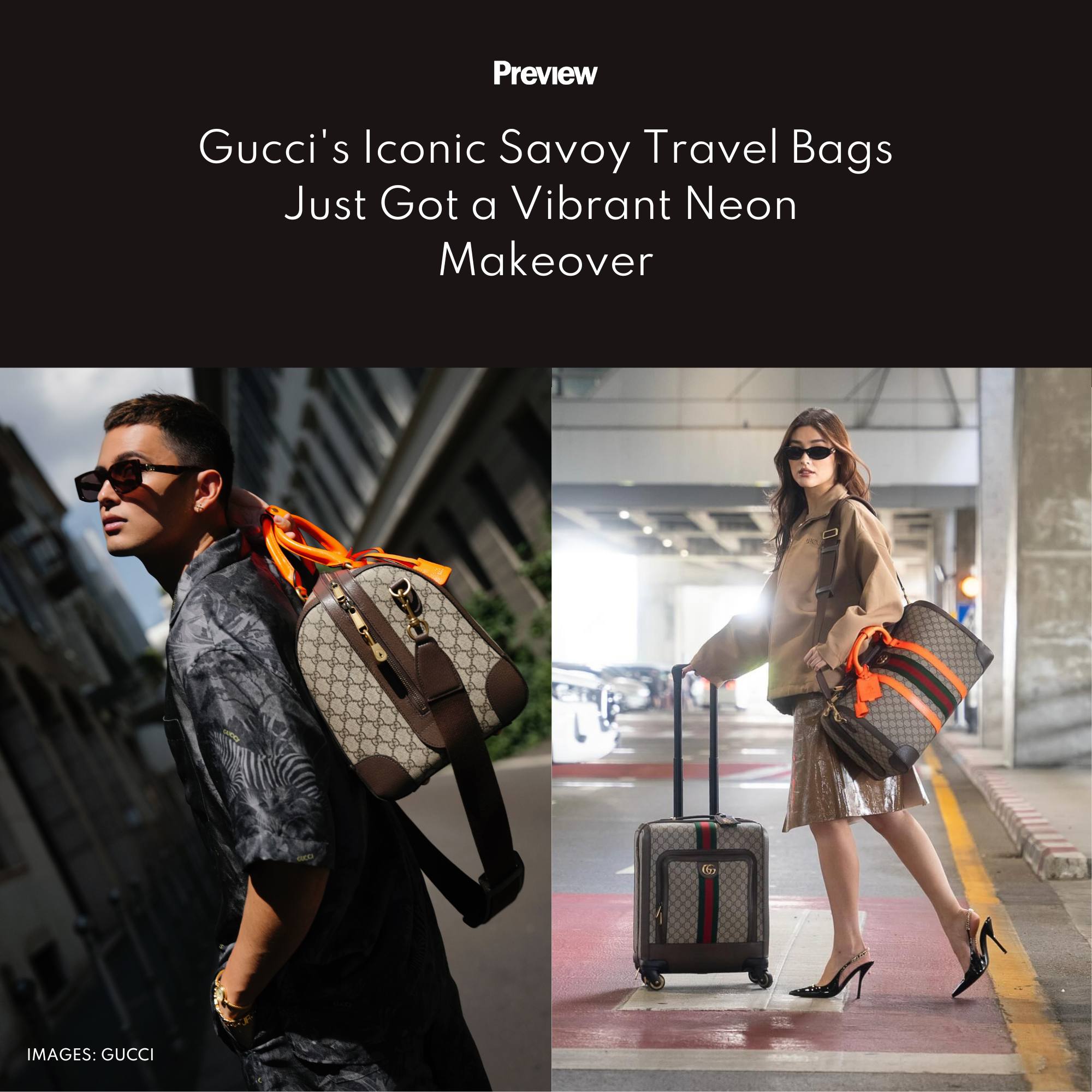 Preview.ph on X The exact designer duffle bags were spotted on local style stars JamesReid and LizaSoberano. Find out more https t fyOwDYpuaX Gucci https t Jo2MvhDlRA X