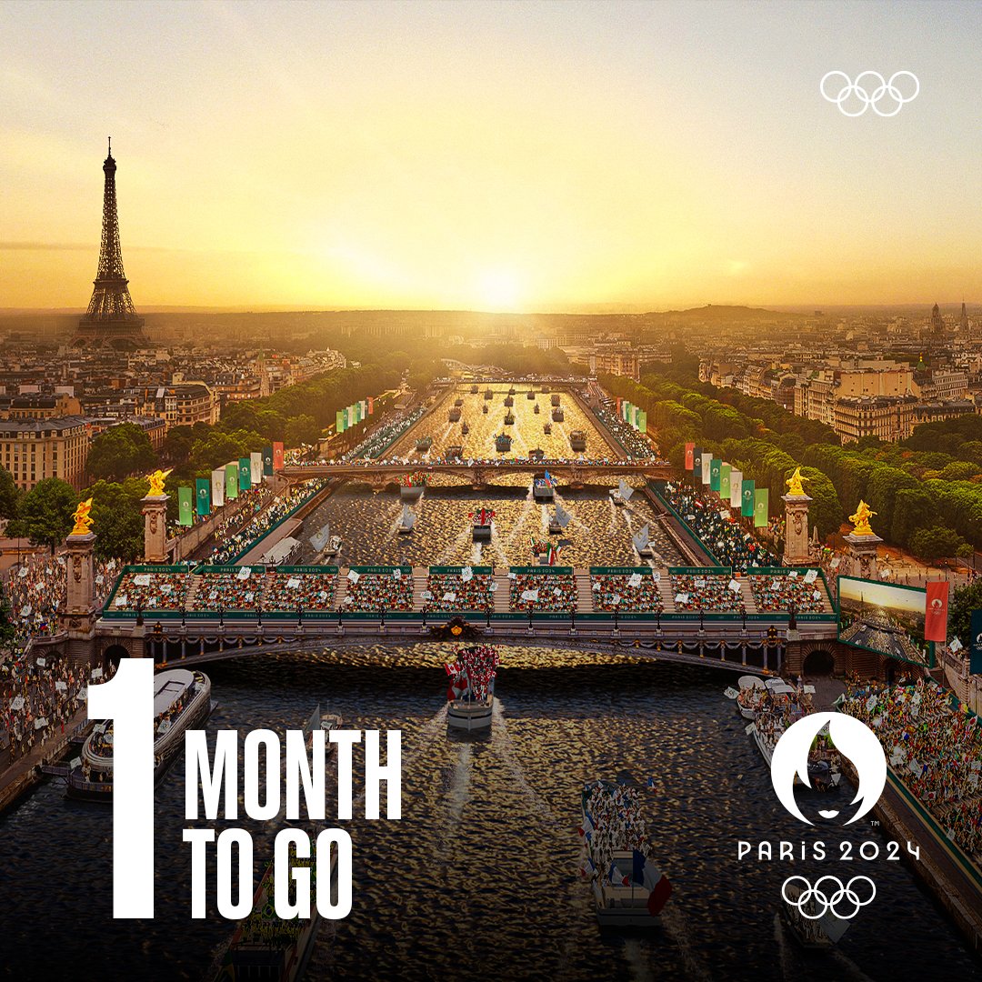 The Olympic Games (@olympics) on Twitter photo The Paris 2024 Opening Ceremony is one month away! 🙌
🔥 Who’s ready for the cauldron to be lit and the action to begin?
#Paris2024 | <a href="/Paris2024/">Paris 2024</a> The Paris 2024 Opening Ceremony is one month away! 🙌
🔥 Who’s ready for the cauldron to be lit and the action to begin?
#Paris2024 | <a href="/Paris2024/">Paris 2024</a>