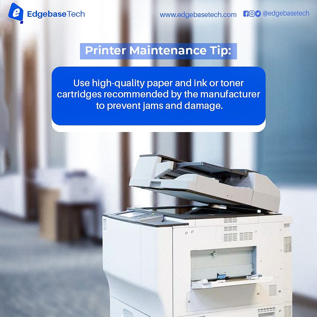 EdgebaseTech's tweet image. Prioritize your printer health today.

#CHIVIDO2024 
#edgebasetechnologies 
#printer