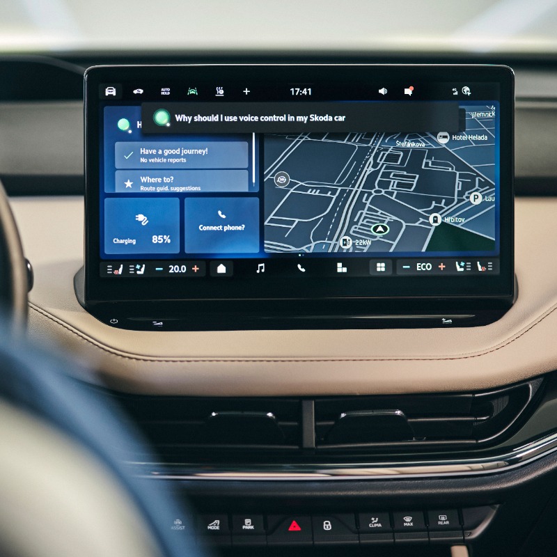 skodaautonews's tweet photo. #Skoda’s voice assistant Laura is now enhanced with ChatGPT capabilities and can answer questions beyond its original scope. 🗣️💬
The feature is available for Enyaq family models with the new 4.0 software version, the all-new Superb and Kodiaq as well as the updated Octavia.
