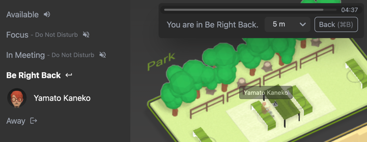 UndeskHQ's tweet photo. Be Right Back updated 🔙
The status says you will be right back. But every time you came back, you had to select a seat. Now all you have to do is press the Back button, just like in Focus mode. And yes, you can also set a timer for BRB. https://t.co/d7gaWs6VXk