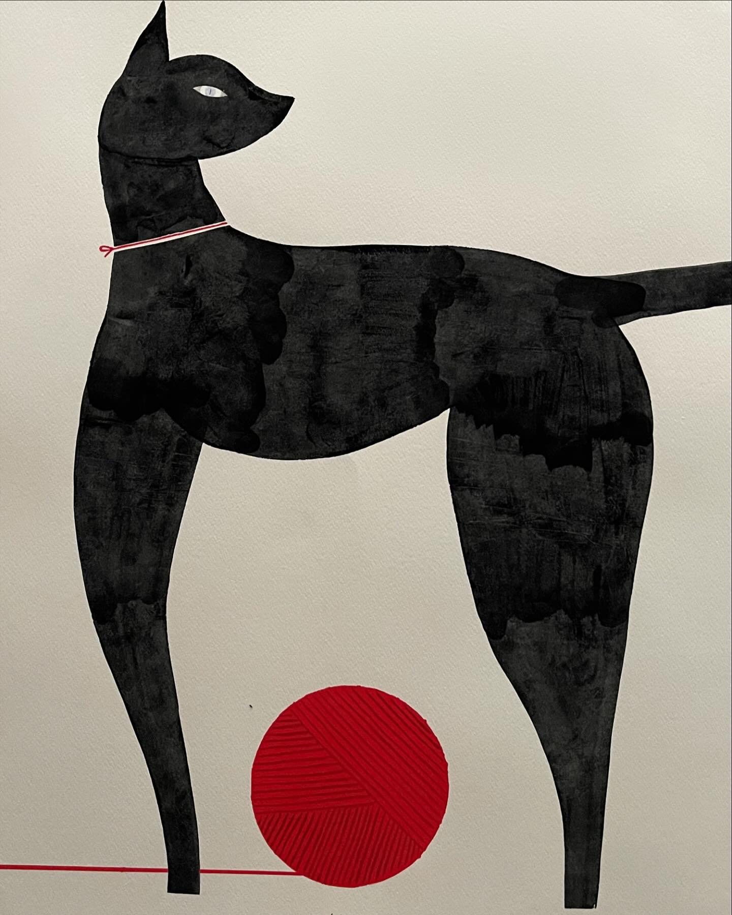 山口一郎 原画 トイプードル 山口一郎＿いぬとねこのポストカード