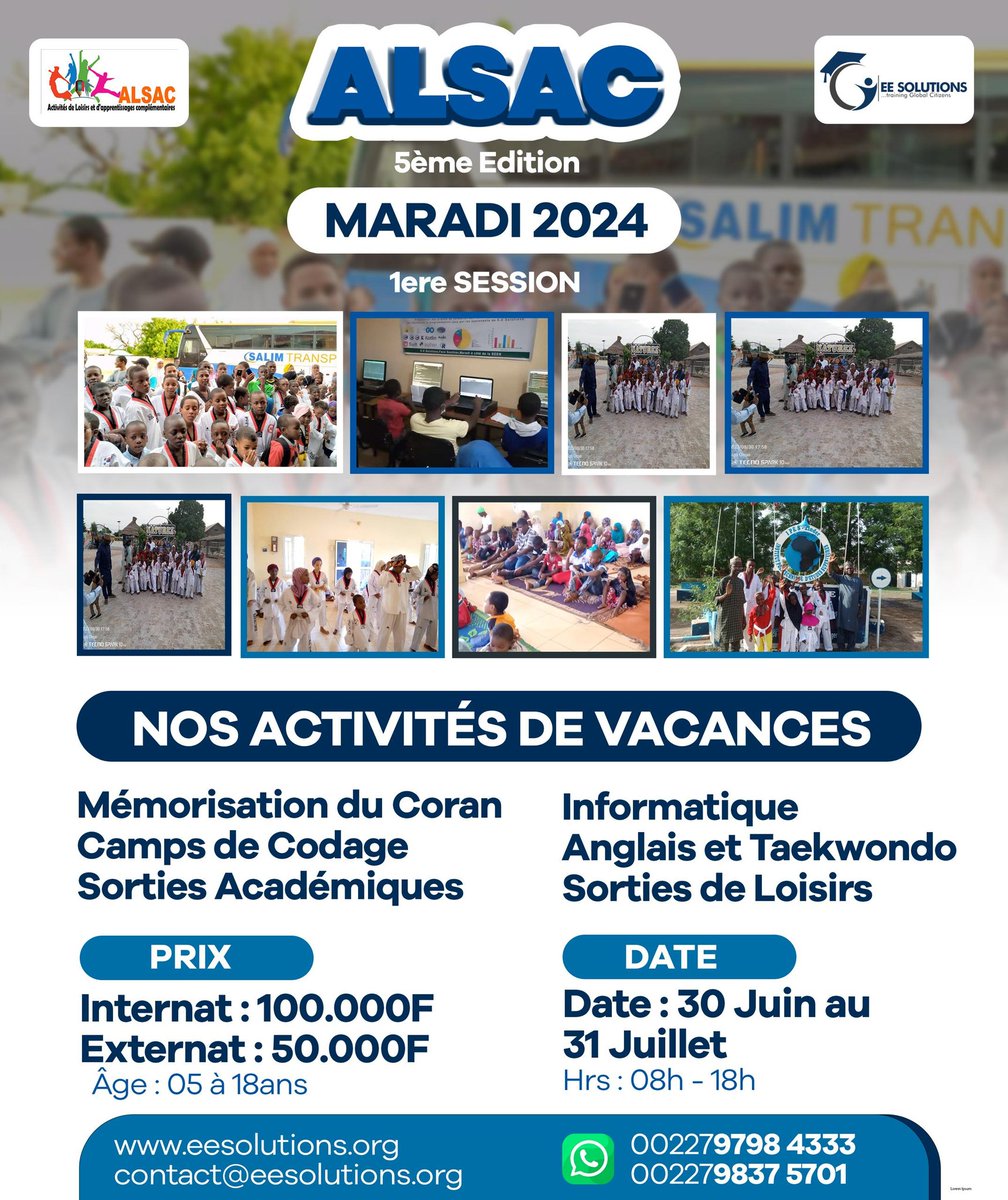 Assalamu aleykum WA rahmatullah wa barakatuhu on attend vos enfants le dimanche prochain 30 juin 2024 pour le programme d'Alsac Camps de vacances in Shaa Allah.