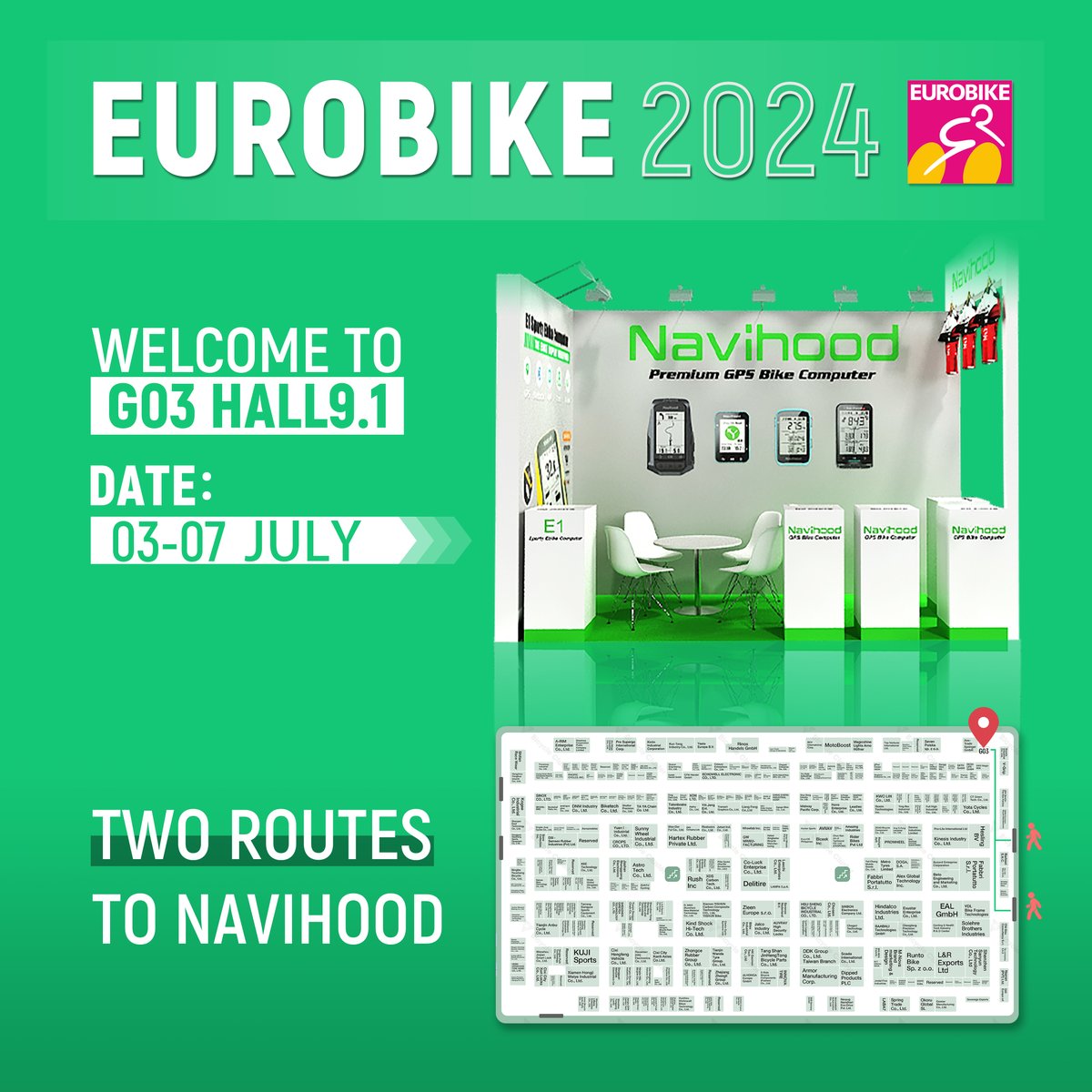 MeilanCo's tweet photo. Welcome to stop by our booth at H9.1  G03 in Eurobike soon! https://t.co/K4kvm3UUCp