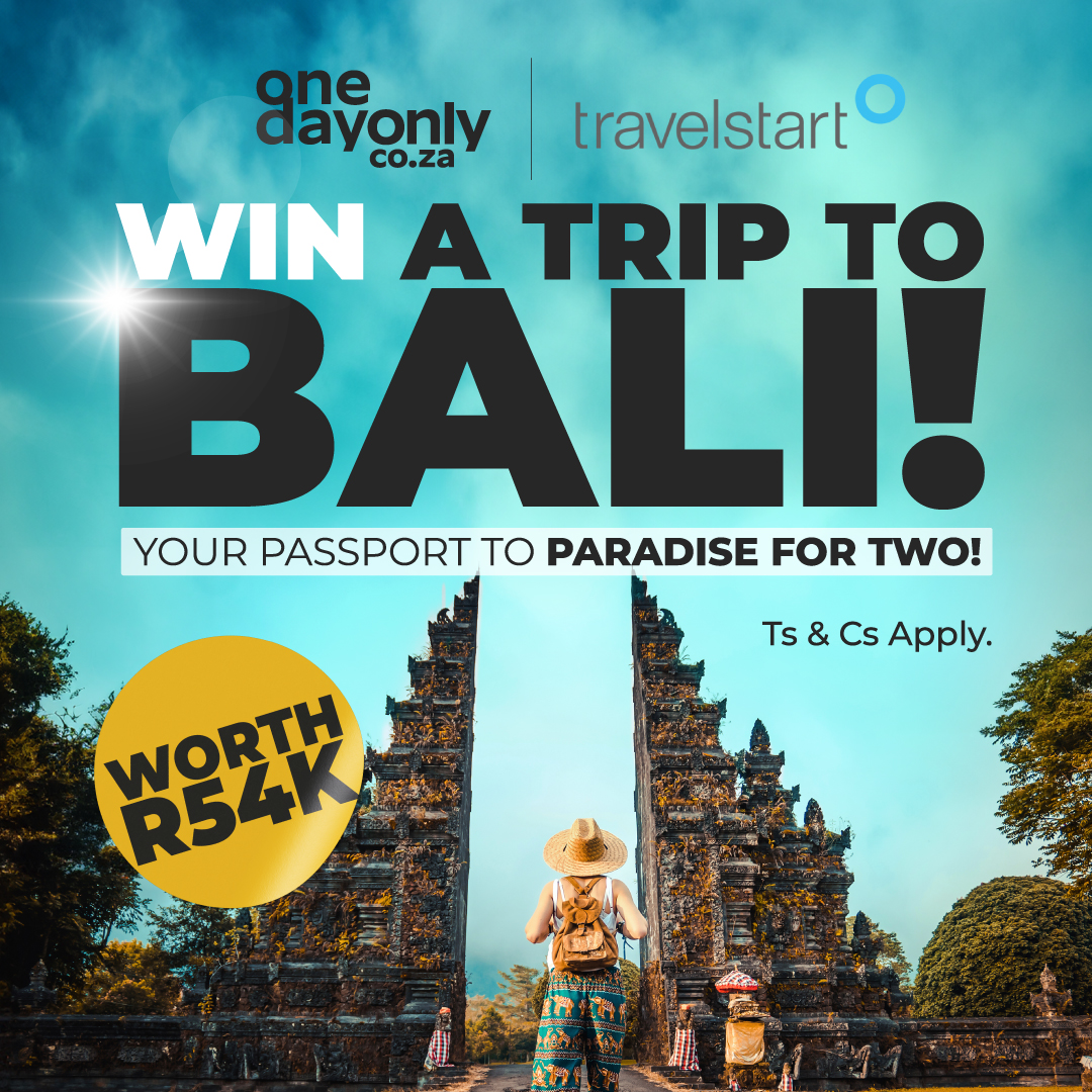 OneDayOnlycoza's tweet photo. We hope you've got your passports ready because YOU could be going to Bali!! ๐คฉ
Enter now to stand the chance to win a trip for 2 to Bali worth R54 000 with @travelstart! ๐๏ธ
Keen for some sea? Then enter now! ๐
๐: https://t.co/3XPQlw1O6o
#onedayonlycoza #travelstart #bali https://t.co/46MgF64G5v
