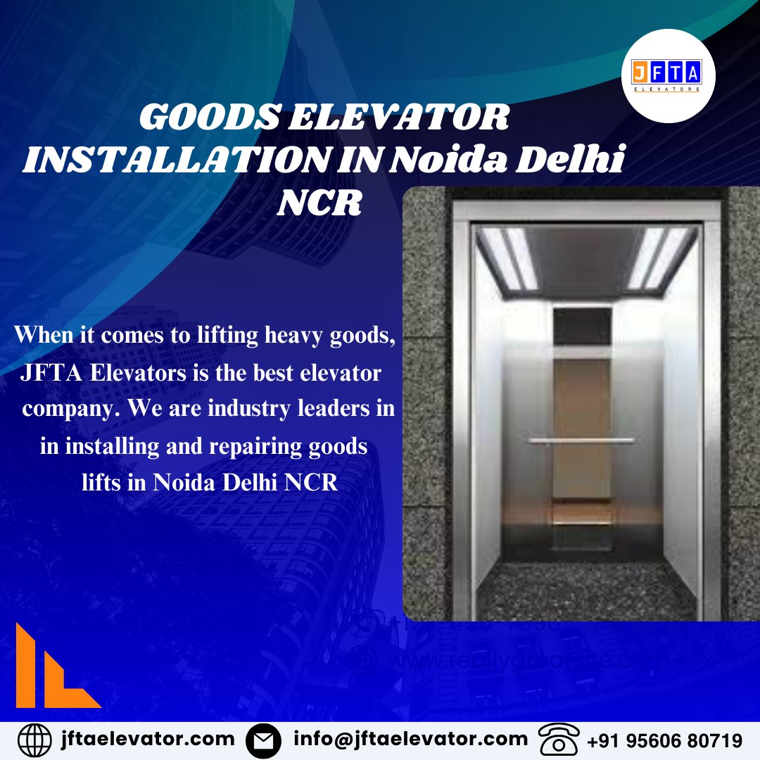 jftaelevator's tweet photo. When it comes to lifting heavy goods, JFTA Elevators is the best elevator company. We are industry leaders in installing and repairing goods lifts in Noida Delhi ncr

Website:- https://t.co/uoM4w4ZGbS
Contact:- +91 95606 80719
.
.
#homeelevators #bestliftcompany #design #elevator https://t.co/HOj2PbBGYu