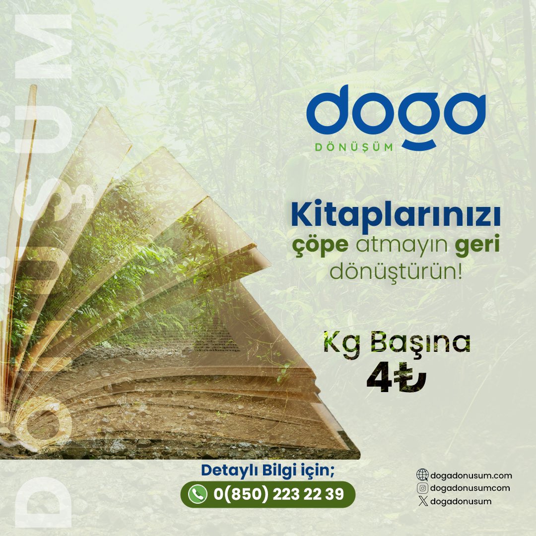 Atıkları geri dönüşüme ver , hayata bir can ver . 

Çağrı Merkezi 📞 0850 223 22 39 

dogadonusum.com

#geridonusum #cevredostu #suve #cevre #cevrecietkinlikler #cevreciyasam #cevrehabercomtr #cevremevzuati #cevremuhendisligiorg #cevreportal #enerjive #gumballedit #iklim