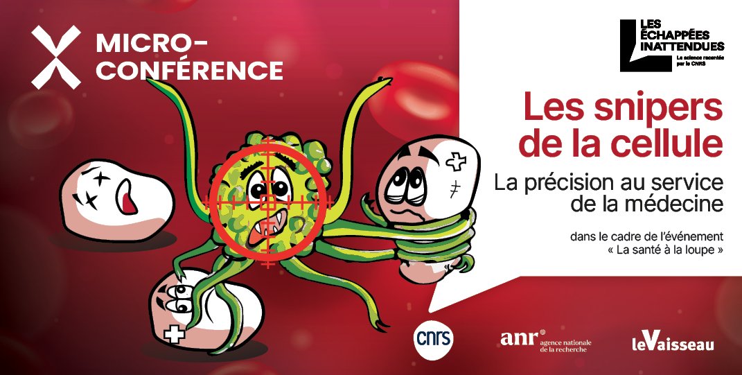 CNRS_Alsace's tweet image. C&apos;est demain ! 6 scientifiques vous parleront de leurs recherches en 10min chacun•e ! ⏱️ #santé #biologie 
📌@LeVaisseau67
🗓️ mardi 25 juin de 18h30 à 20h30
Réservez ! bit.ly/santeloupe
@AgenceRecherche #SAPSCNRS #ANR_AActus