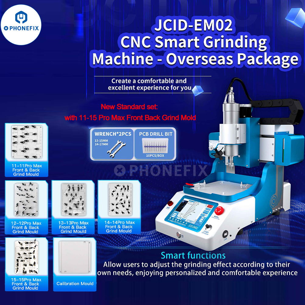 vipprogfixphone's tweet image. 2024 #JCID #EM02 CNC Grinding Machine Standard Packages Included iPhone 11-15 Pro Max mould.

#diyfixtool #Phonefix #CNCGrinder #grindingmachine #iPhoneRepair #iPhone15