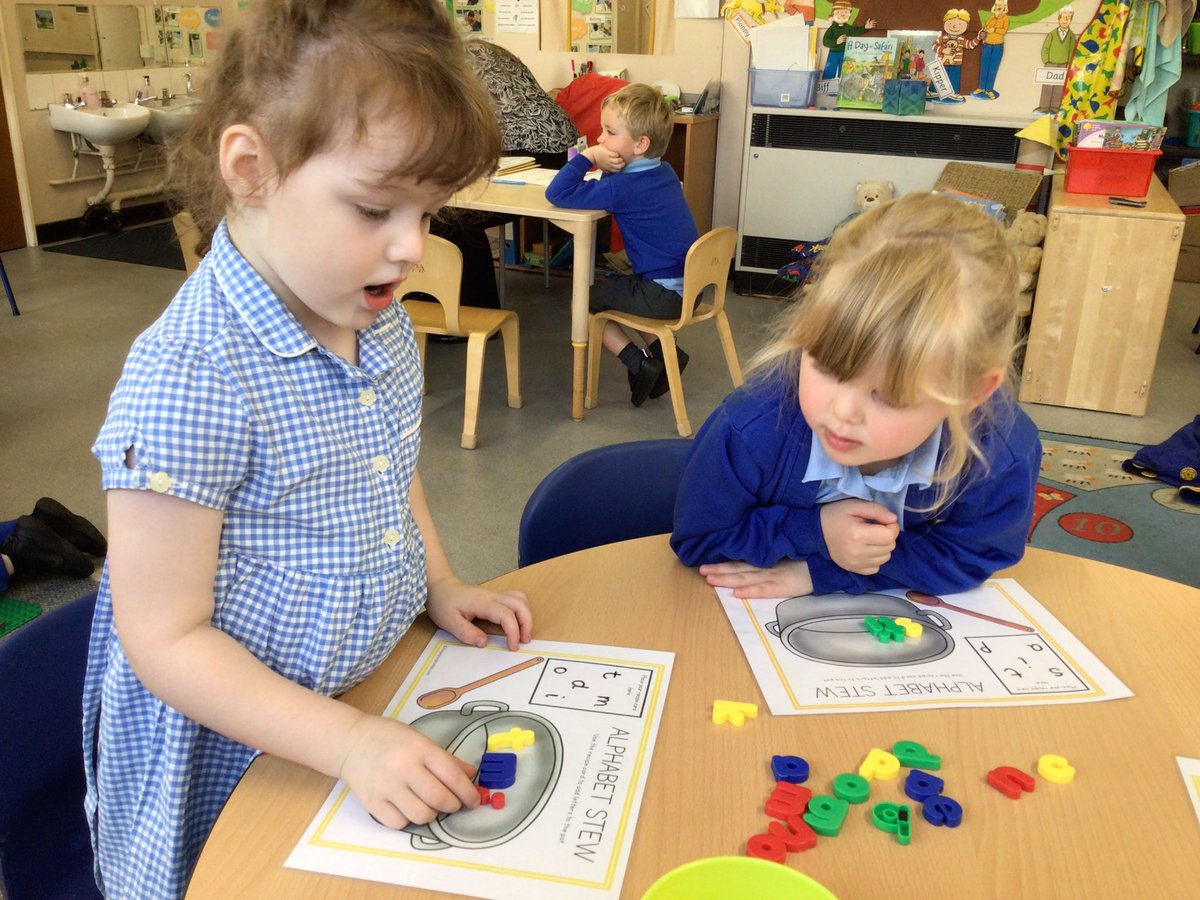 Making alphabet soup.