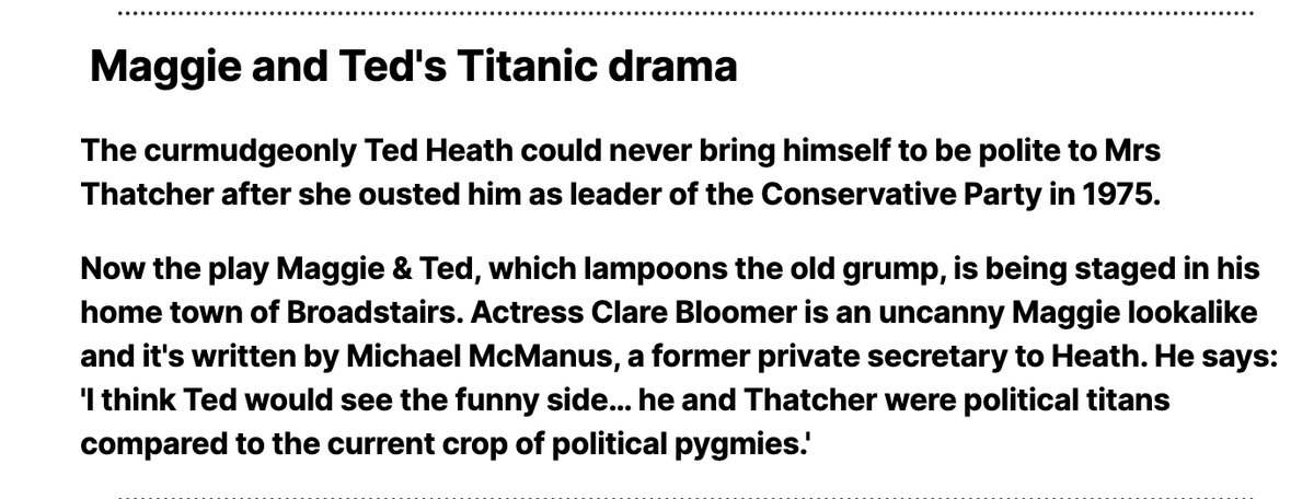 Michael McManus (@mcmaningtonhall) on Twitter photo In today's <a href="/MailOnline/">Mail Online</a> - <a href="/MaggieTedPlay/">Maggie & Ted</a> in Broadstairs, Saturday 13 July at 5pm starring @jackshebang @cblooms <a href="/TheLisaBowerman/">Lisa Bowerman</a> <a href="/MrNickRobinson/">Nicholas Robinson</a> - come and join the party (not the political party) sarahthornetheatre.co.uk/book In today's <a href="/MailOnline/">Mail Online</a> - <a href="/MaggieTedPlay/">Maggie & Ted</a> in Broadstairs, Saturday 13 July at 5pm starring @jackshebang @cblooms <a href="/TheLisaBowerman/">Lisa Bowerman</a> <a href="/MrNickRobinson/">Nicholas Robinson</a> - come and join the party (not the political party) sarahthornetheatre.co.uk/book