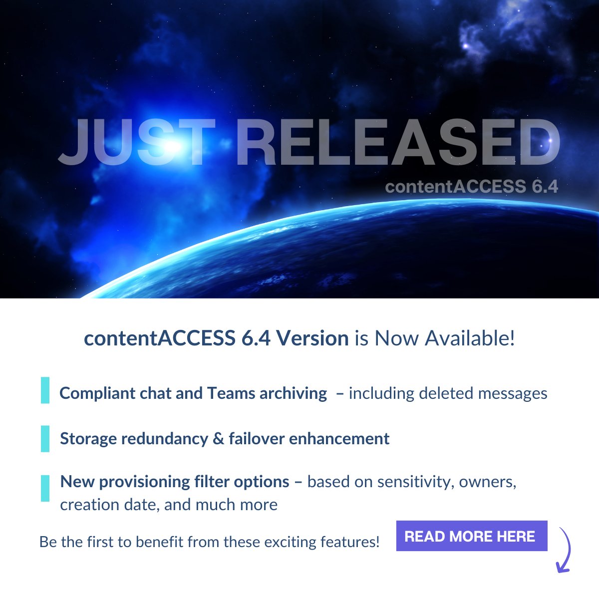 TECHARROW's tweet image. 🚀 contentACCESS 6.4 Just Released! 🚀

Discover the new features in our release notes. Link in the first comment below.

#contentACCESS #TECHARROW #DataArchiving #Backup #Compliance #DataSecurity