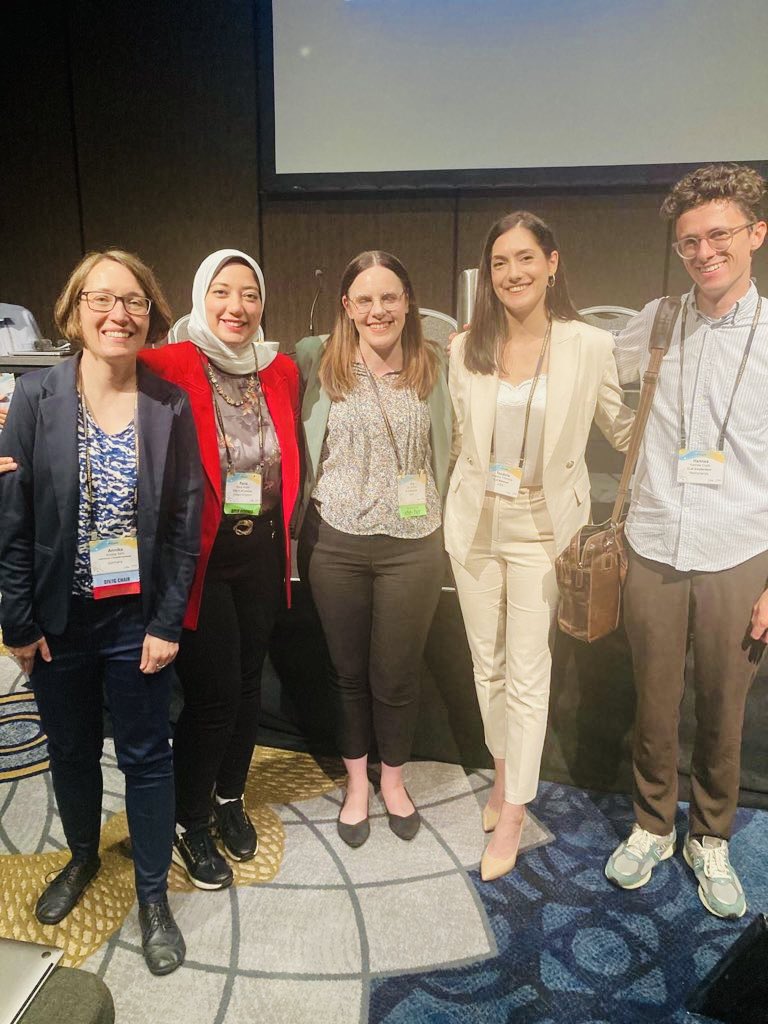 RanaArafat12's tweet photo. The highlight of my last day at #ica24 is presenting alongside these incredible scholars on our panel about journalistic roles today: @joyjenkins , @CoolsHannes , @TeodoraTri , @annikasehl, and @kimloehmann . Such an inspiring session and amazing people! ❤️🐨 https://t.co/xBDkafG70s