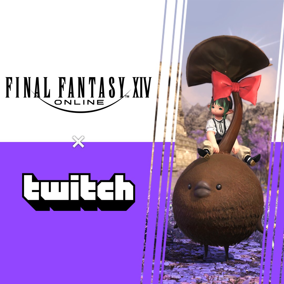 FF_XIV_JP's tweet photo. ╔　　　　　　　　　　　　　　 ╗
　🟪Twitch Dropsキャンペーン🟪
╚　　　　　　　　　　　　　　 ╝

Twitchで #FF14 の配信を視聴して、アイテムをゲットしよう🎁
累計6時間の視聴で「マウント：チョコロポックル」をプレゼント🌱

🗓️7月2日（火）～ 7月29日（月）
🌐https://t.co/oKXKwZG9ED https://t.co/MxuV93X0VN