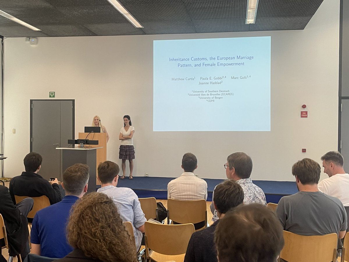 joanne haddad (@joanne_had) on Twitter photo <a href="/gobbi_paula/">paula gobbi</a> presenting our joint work with <a href="/EconMattCurtis/">Matt Curtis</a> and marc goni at #FRESH at UC Louvain and it is about inheritance customs, european marriage pattern and female empowerment. <a href="/gobbi_paula/">paula gobbi</a> presenting our joint work with <a href="/EconMattCurtis/">Matt Curtis</a> and marc goni at #FRESH at UC Louvain and it is about inheritance customs, european marriage pattern and female empowerment.