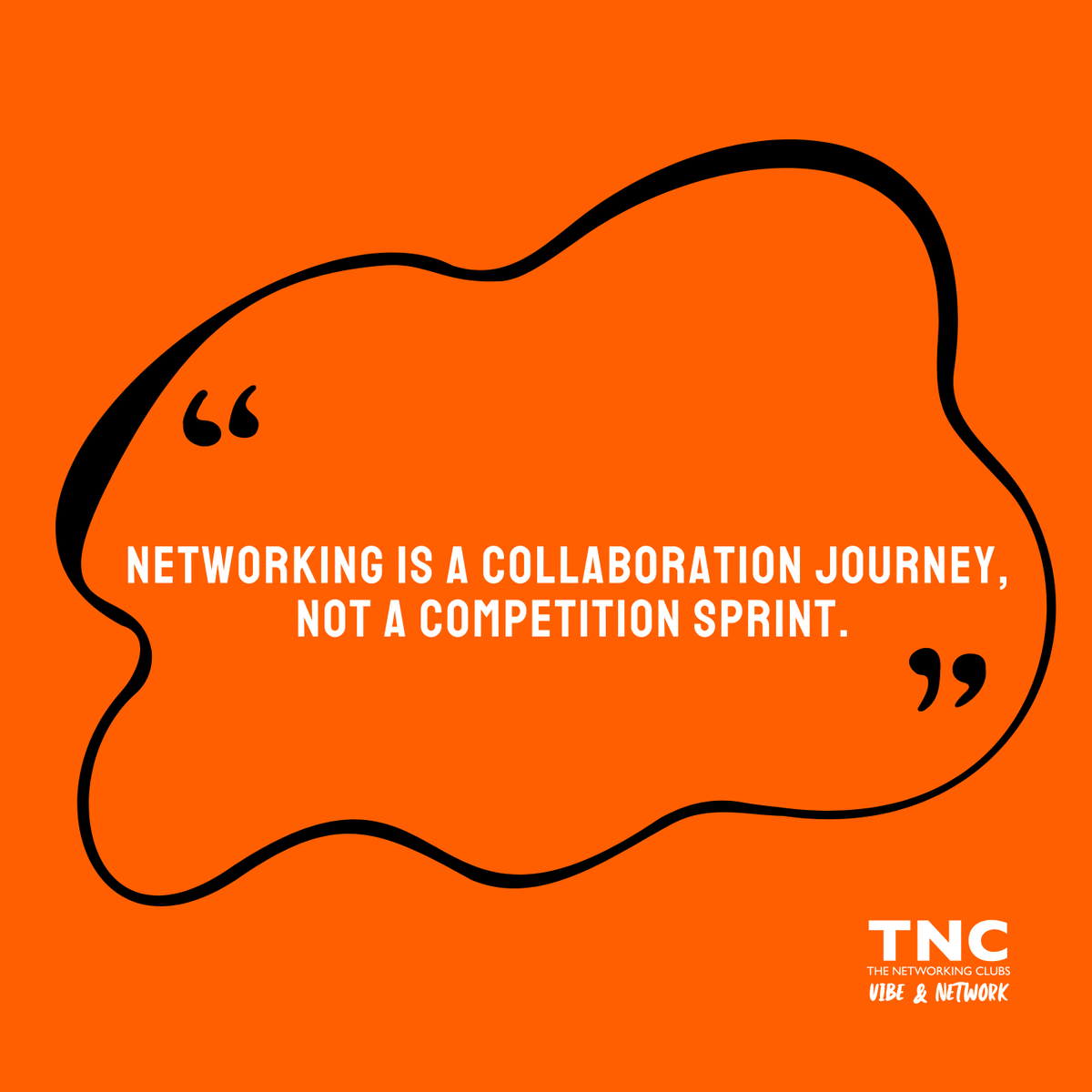 Ditch the sprint mentality! Networking is a collaboration journey. Let's build each other up and reach our goals together.

#collaboration #networking #community