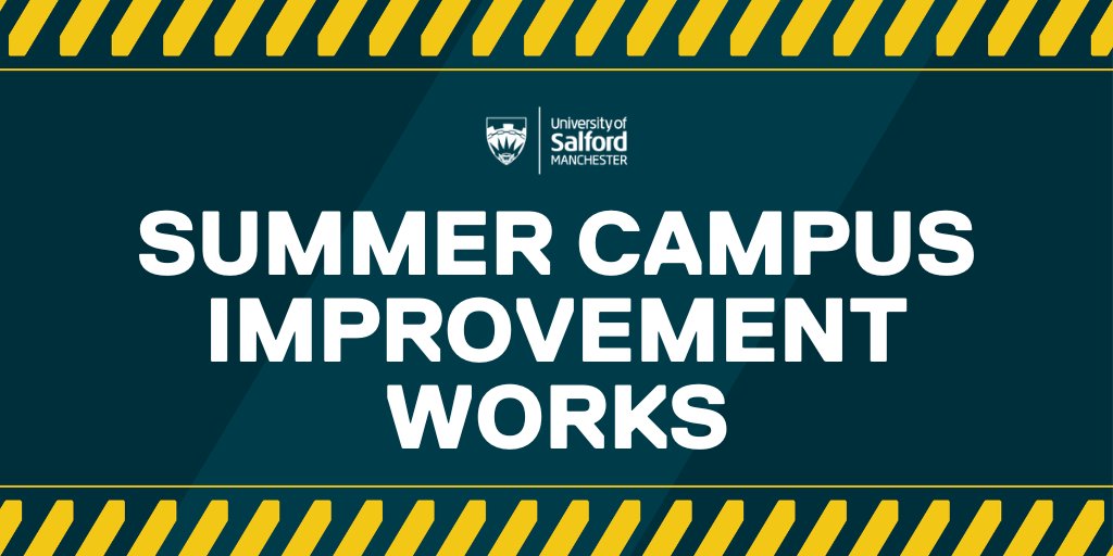 Upcoming improvement works 👇

1️⃣ Newton car park is closed until 31 Aug for high voltage/fibre installation 
2️⃣New ANPR cameras are being installed in all car parks
3️⃣Works around Frederick Road continue for Salford Rise

Full details on the Student Hub: ow.ly/iCTh50SnaXv