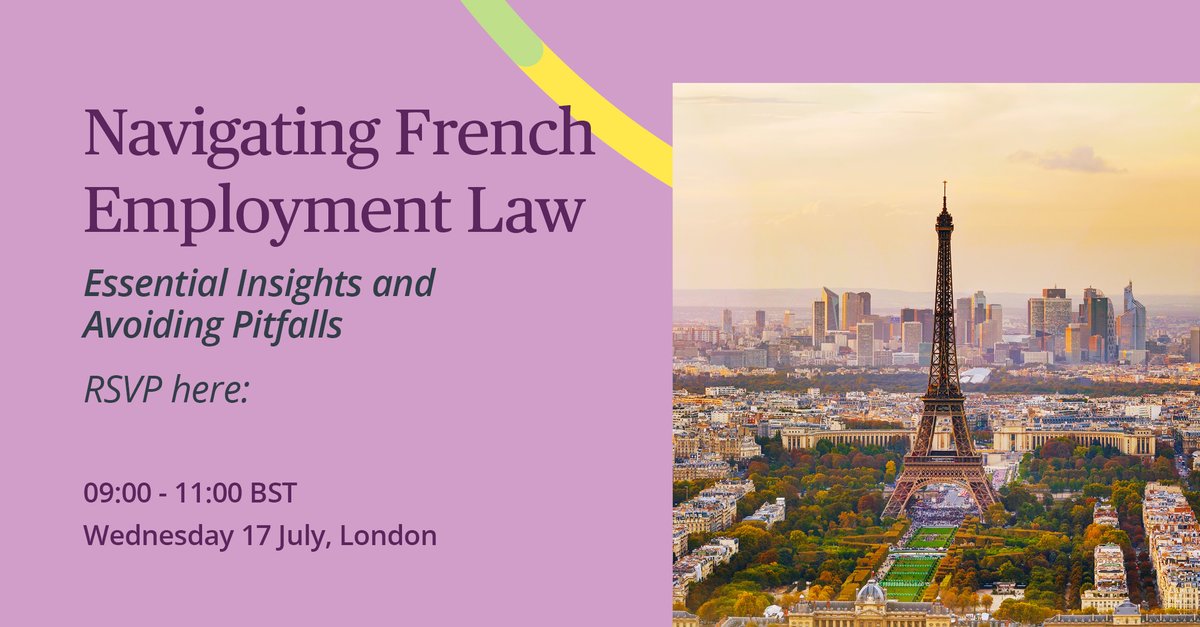Bird & Bird (@twobirds) on Twitter photo Join our <a href="/twobirdsemplaw/">Bird & Bird EmpLaw</a> experts from <a href="/twobirdsFR/">Bird & Bird France</a> for an interactive English-language seminar on 17 July in London. Our team will provide an overview of navigating #employment law issues in the region, avoiding pitfalls & future legislation. Sign up here: 2bird.ly/3KXG11W Join our <a href="/twobirdsemplaw/">Bird & Bird EmpLaw</a> experts from <a href="/twobirdsFR/">Bird & Bird France</a> for an interactive English-language seminar on 17 July in London. Our team will provide an overview of navigating #employment law issues in the region, avoiding pitfalls & future legislation. Sign up here: 2bird.ly/3KXG11W