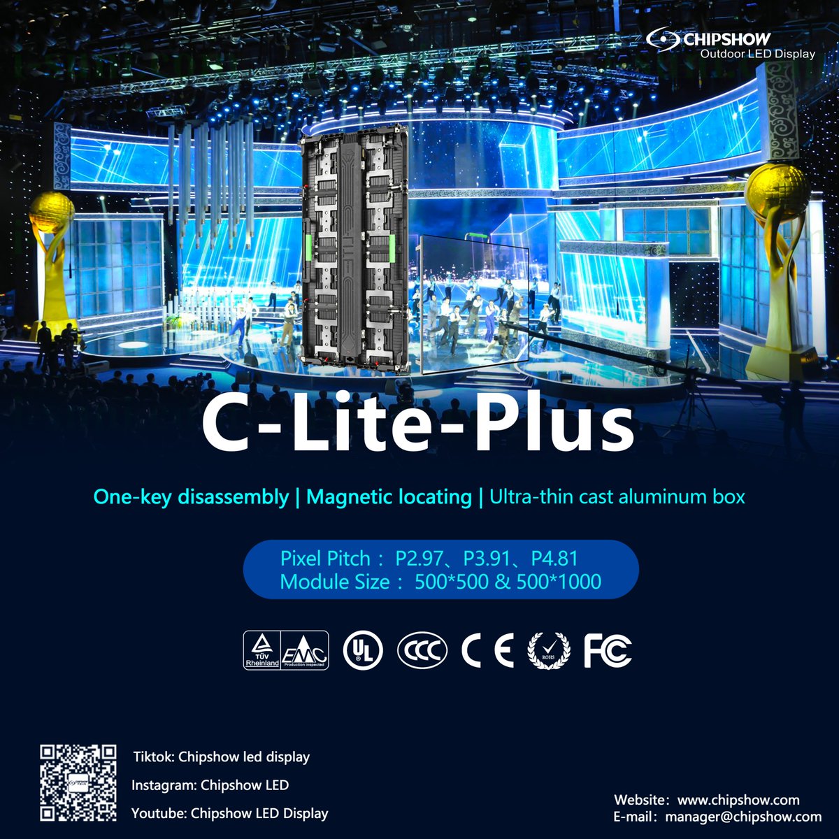chipshowledsign's tweet image. Chipshow C-Lite-Plus (High Brightness Full HD LED Display)

If you are looking for a LED display solutions that have features of #minimalist_design #one_key_dissamble system, #ultra_light #ultra_thin #aluminum_frame cabinet.

#Chipshow #ooh #DOOH #outdoor #leddisplay #rentalled